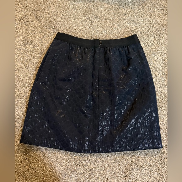 LOFT by Ann Taylor Navy Quilted Mini Skirt - Picture 3 of 5